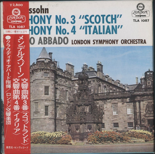 オープンリールテープ クラウディオ・アバド / メンデルスゾーン:交響曲第3番「スコットランド」、第4番「イタリア」 7号 19cm/s (7 1/2IPS) 4トラック 帯(折れ、若干破れ)・ライナー付