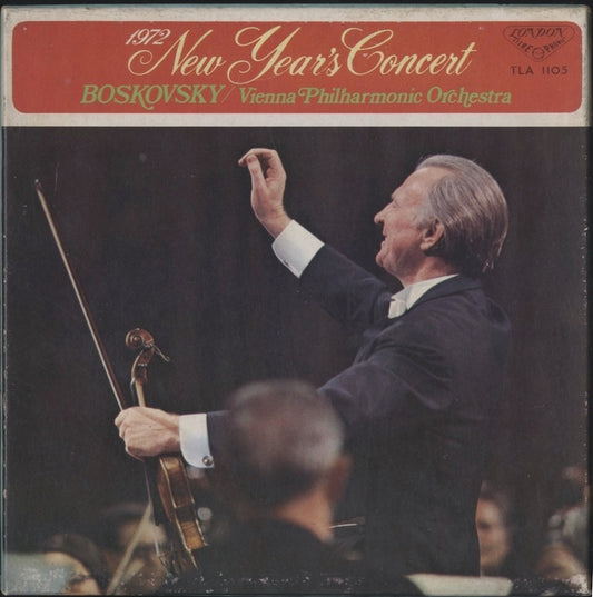 オープンリールテープ / ウィリー・ボスコフスキー / 1972年 ニュー・イヤー・コンサート 7号 19cm/s (7 1/2IPS) 4トラック 日本製 ライナー(シミ多)付 LONDON TLA1105