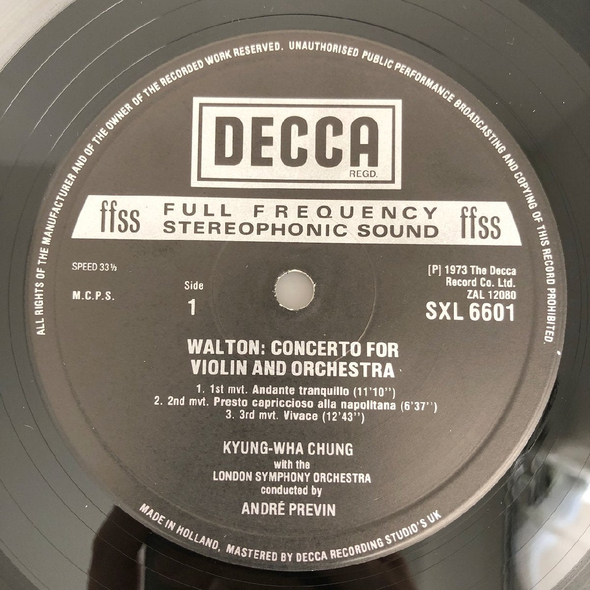 LP/ チョン・キョンファ / ウォルトン&ストラヴィンスキー:ヴァイオリン協奏曲  / UK盤 オリジナル ED4 CS付き DECCA SXL6601 40315