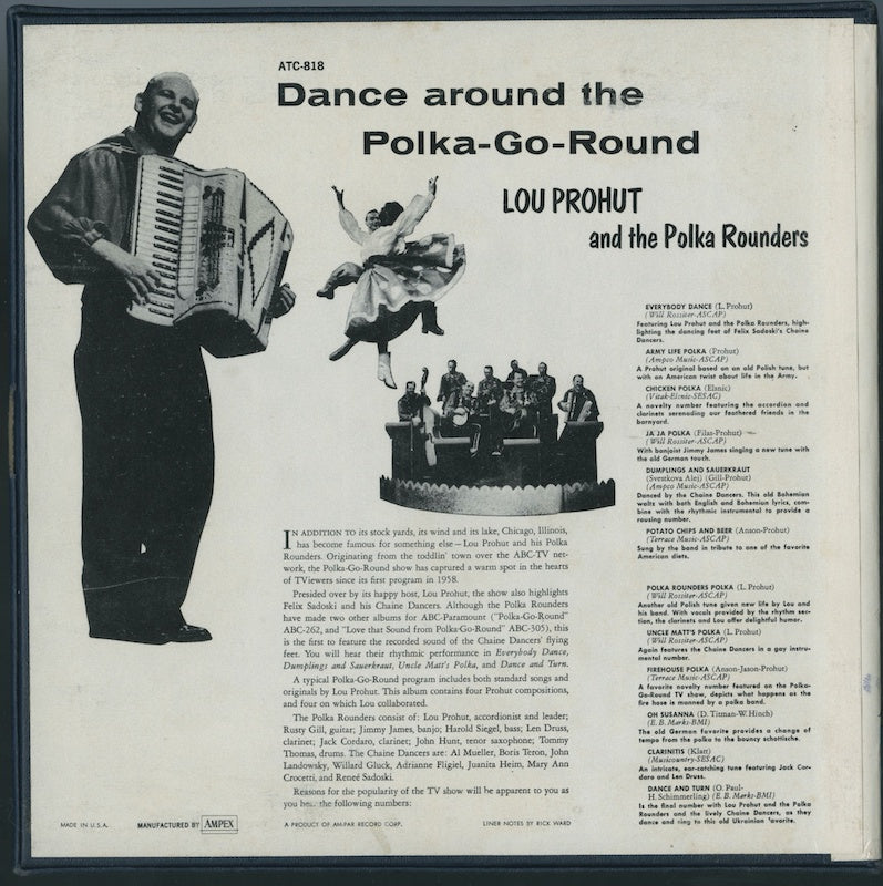 オープンリールテープ LOU PROHUT & THE POLKA ROUNDERS / DANCE AROUND THE POLKA GO ROUND 7号 19cm/s (7 1/2IPS) 4トラック