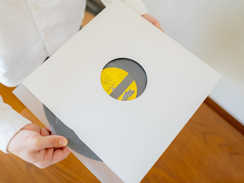 LP(12インチ)レコード用 ジャケット / 特厚紙 両穴 白 艶なし 1枚から注文可能