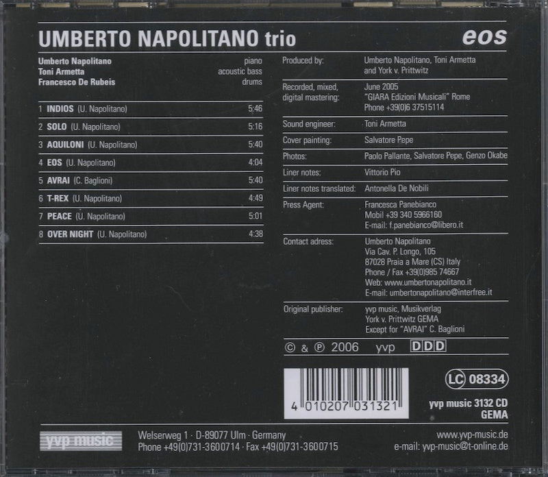 CD/ UMBERTO NAPOLITANO TRIO / EOS / ピアノトリオ / YVP MUSIC YVPMUSIC3132