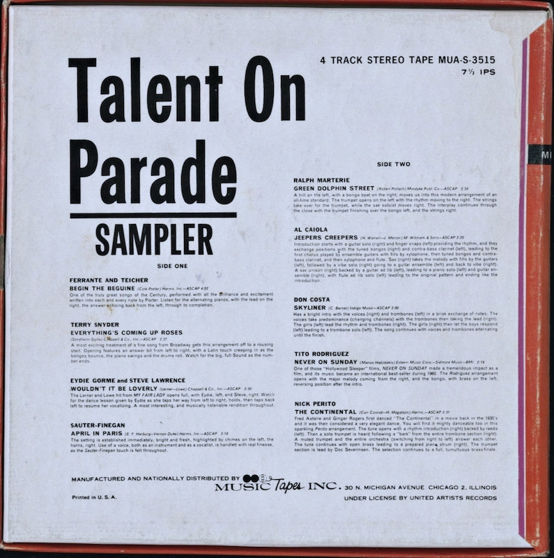 オープンリールテープ V.A. / TALENT ON PARADE 7号 19cm/s (7 1/2IPS) 4トラック