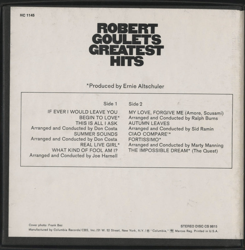 オープンリールテープ ROBERT GOULET / GREATEST HITS 7号 9.5cm/s (3 3/4IPS) 4トラック