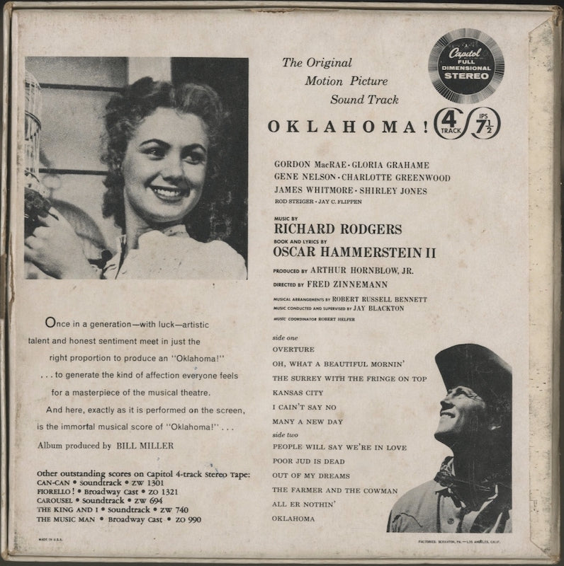 オープンリールテープ / 【ロック、ポップオープンリールテープ SOUNDTRACK / OKLAHOMA! 7号 19cm/s (7 1/2IPS) 4トラックス、ジャズ】