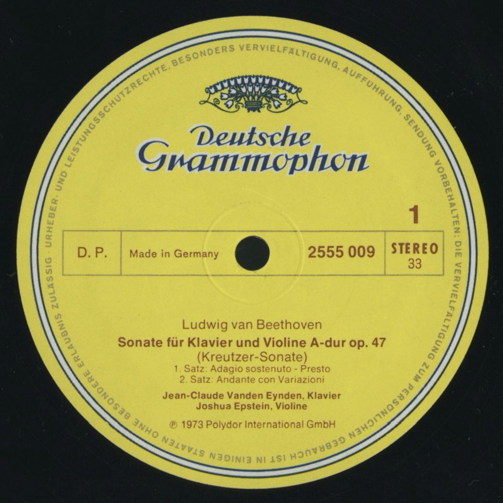 ジョシュア・エプスタイン / ベートーヴェン:ヴァイオリン・ソナタ第9番 「クロイツェル」 / バルトーク:無伴奏ヴァイオリン・ソナタ(1944) ドイツ盤/DGG/DEBUTシリーズ/コーティングJK