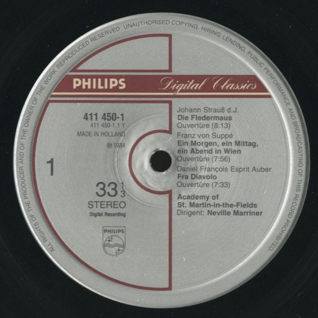 ネヴィル・マリナー / こうもり~ マリナー/序曲のたのしみ / オランダ盤/PHILIPS/DIGITAL