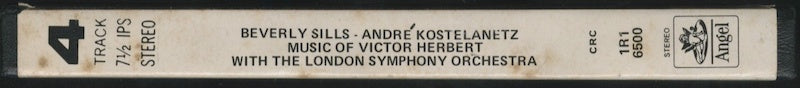 オープンリールテープ BEVERLY SILLS / ANDRE KOSTELANETZ / MUSIC OF VICTOR HERBERT 7号 19cm/s (7 1/2IPS) 4トラック