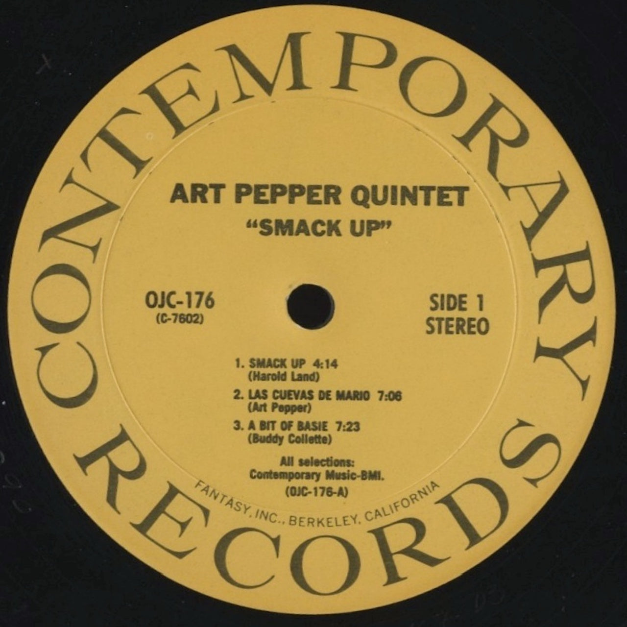LP/ ART PEPPER / SMACK UP / US盤/OJC/CONTEMPORARY