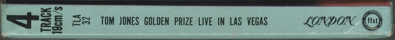 オープンリールテープ TOM JONES / GOLDEN PRIZE / LIVE IN LAS VEGAS 7号 19cm/s (7 1/2IPS) 4トラック 日本製 ライナー(若干シミ)付