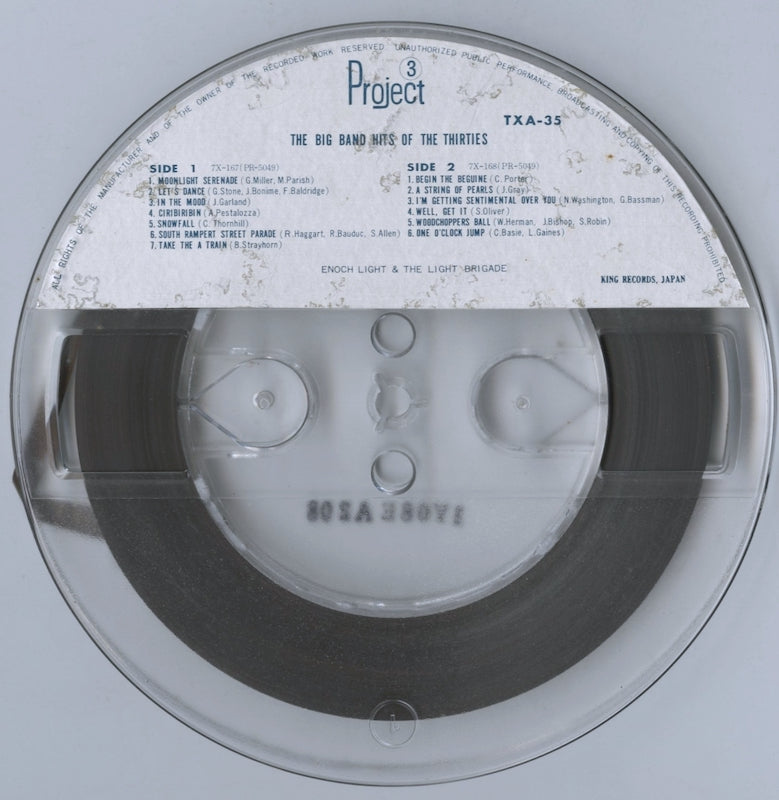 オープンリールテープ ENOCH LIGHT AND THE LIGHT BRIGADE / BIG BAND HITS OF THE 30’s - 黄金のスイング・エラ 7号 19cm/s (7 1/2IPS) 4トラック 日本製