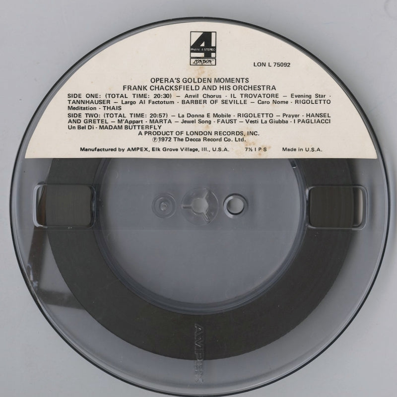 オープンリールテープ FRANK CHACKSFIELD / OPERA'S GOLDEN MELODIES 7号 19cm/s (7 1/2IPS) 4トラック