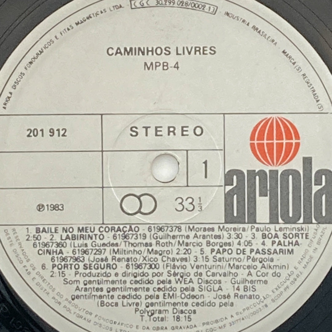 LP/ MPB4 / CAMINHOS LIVRES / エミ・ペー・ベー・クアトロ / ブラジル盤 ARIOLA