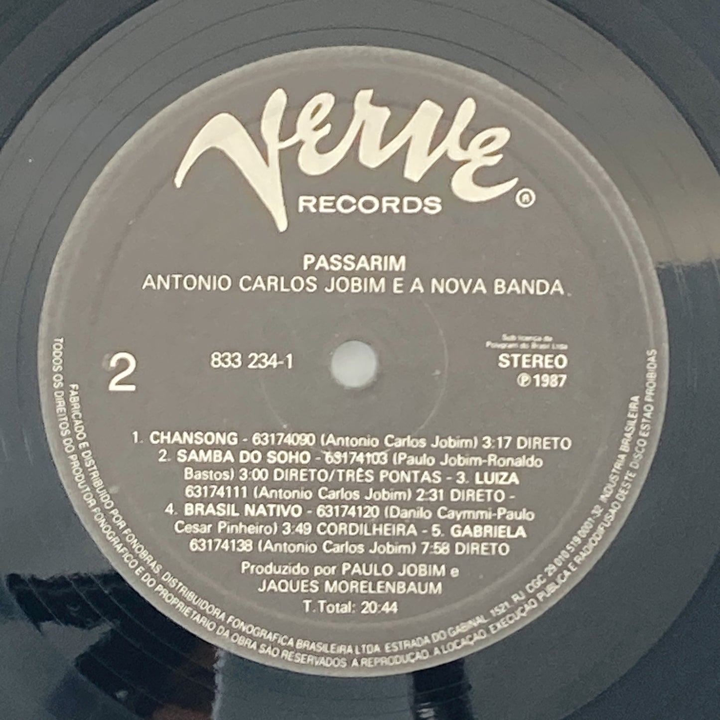 LP/ ANTONIO CARLOS JOBIM / PASSARIM / アントニオ・カルロス・ジョビン / ブラジル盤 オリジナル インナー VERVE