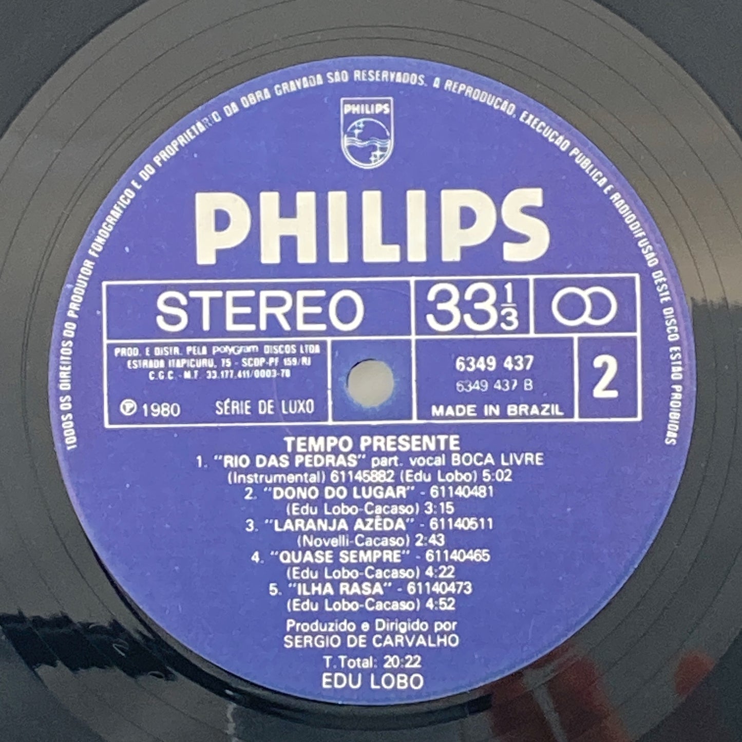 LP/ EDU LOBO / TEMPO PRESENTE / エドゥ・ロボ / ブラジル盤 オリジナル インナー PHILIPS