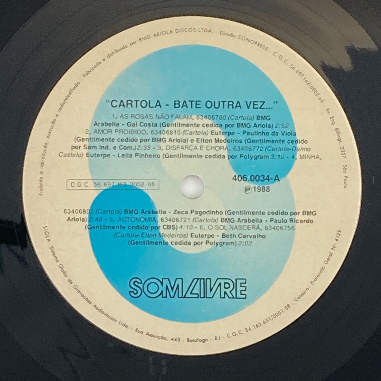 LP/ V.A. / CARTOLA BATE OUTRA VEZ / カルトーラ / ブラジル盤 ライナー SOM LIVRE 406.0034