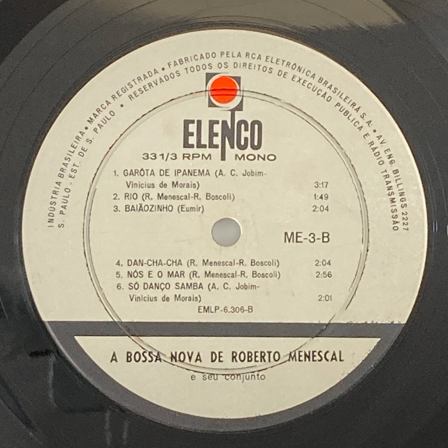 LP/ V.A. / A BOSSA NOVA DE ROBERTO MENESCAL E SEU CONJUNTO / ブラジル盤 オリジナル サンドカバー CS ELENCO