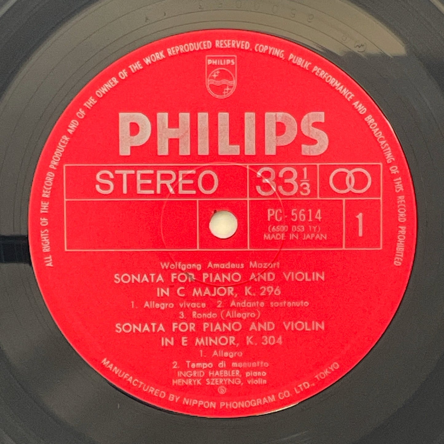 LP/ シェリング、ヘブラー / モーツァルト:ヴァイオリンソナタ集 / 国内盤 BOX 帯・ライナー PHILISP PC-5614~19