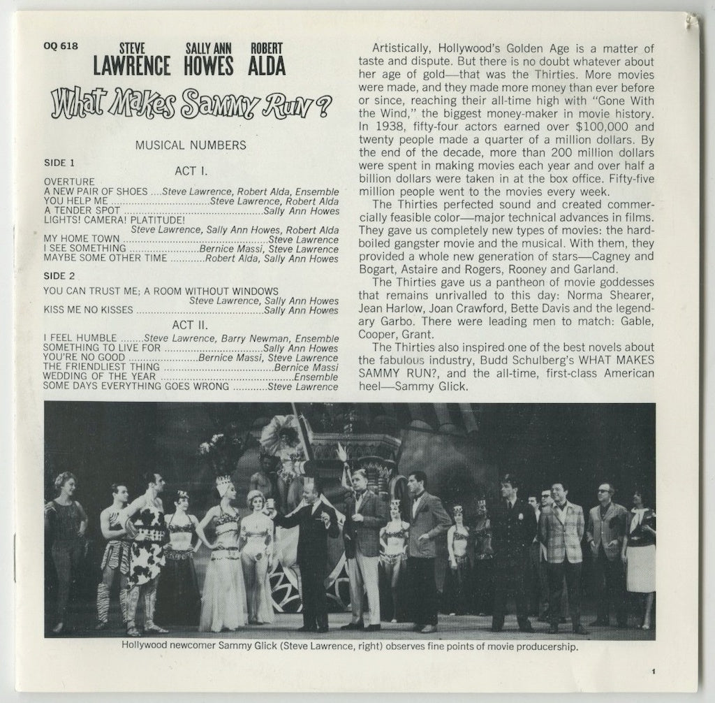 オープンリールテープ サウンドトラック / WHAT MAKES SAMMY RUN? 7号 19cm/s (7 1/2IPS) 4トラック