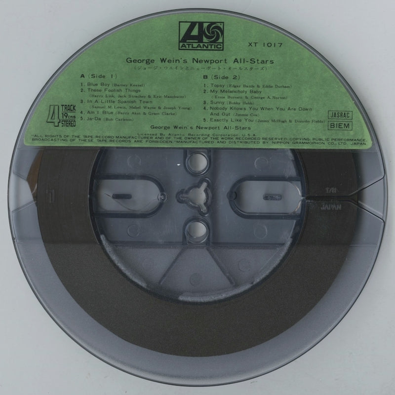 オープンリールテープ GEORGE WEIN / NEWPORT ALL STARS 7号 19cm/s (7 1/2IPS) 4トラック 日本製 ライナー(折れ、日焼け)付