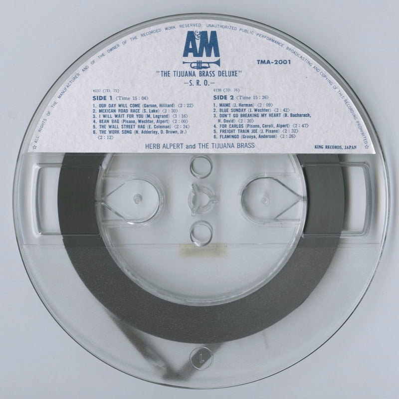 オープンリールテープ HERB ALPERT AND TIJUANA BRASS / S.R.O 7号 19cm/s (7 1/2IPS) 4トラック 日本製 ライナー(折れあり)