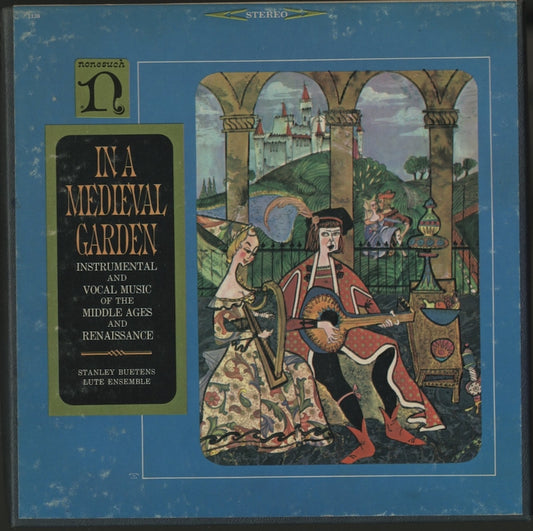 オープンリールテープ スタンリー・ビューテンス / IN A MEDIEVAL GARDEN 中世とルネサンスの器楽と声楽 7号 9.5cm/s (3 3/4IPS) 4トラック インサート(シミ、折れ)