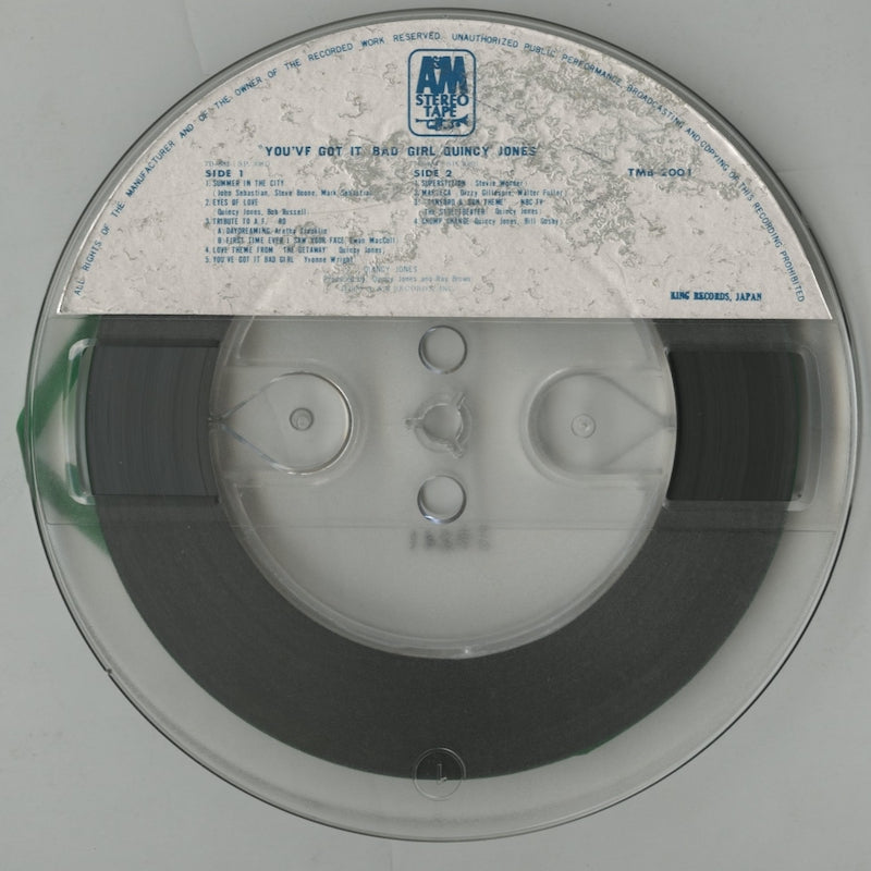 オープンリールテープ / QUINCY JONES / YOU'VE GOT IT BAD GIRL バッド・ガール 7号 19cm/s (7 1/2IPS) 4トラック 日本製 ライナー(うすシミ、剥がれ)付 A&M TBM2001