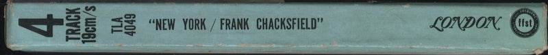 オープンリールテープ FRANK CHACKSFIELD / NEW YORK 7号 19cm/s (7 1/2IPS) 4トラック 日本製 ライナー(うすシミ)付