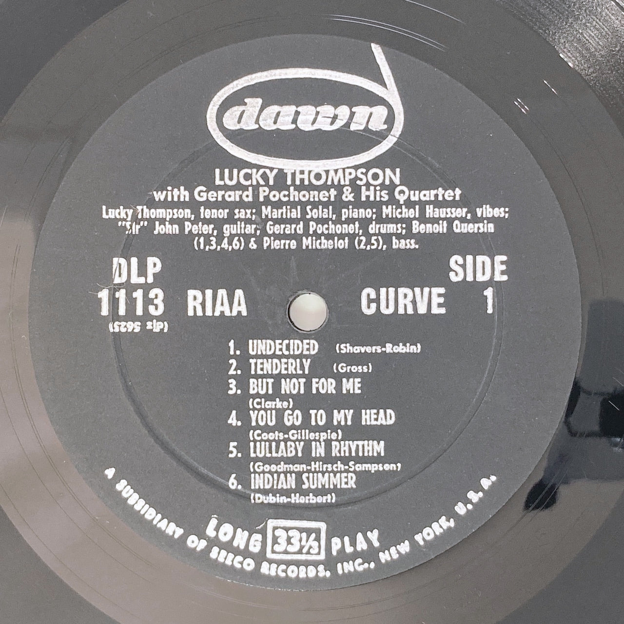 LP/ LUCKY THOMPSON / LUCKY THOMPSON / US盤 オリジナル 黒ラベル 深溝 DAWN DLP1113