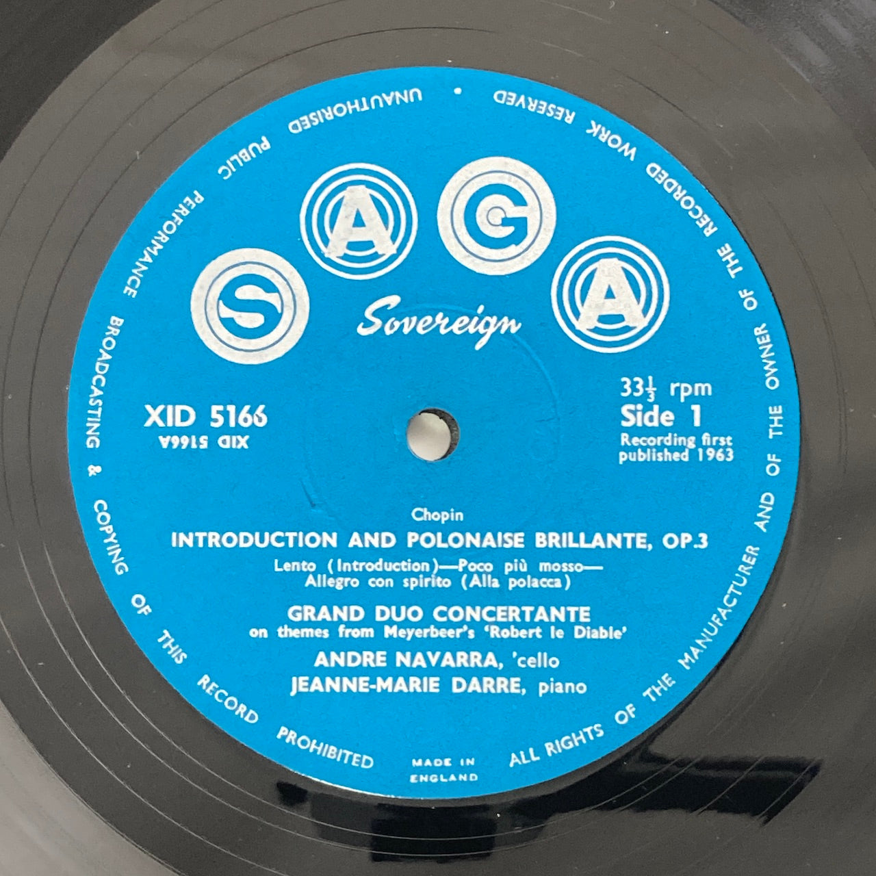 LP/ ナヴァラ / ショパン:チェロ作品集 / UK盤 コーティングJK SAGA