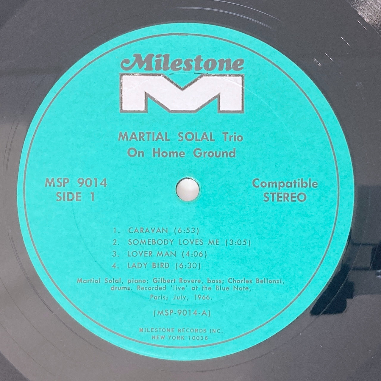 LP/ THE MARTIAL SOLAL TRIO / ON HOME GROUND / US盤 オリジナル 緑ラベル ピアノトリオ MILESTONE MSP9014