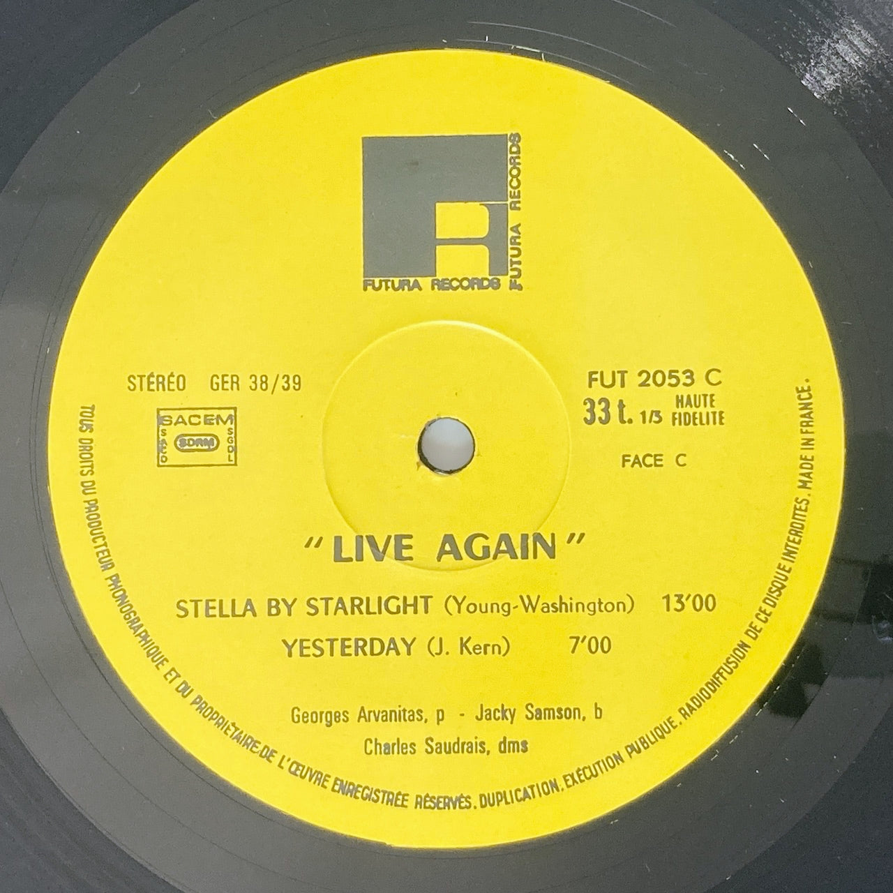LP/ GEORGES ARVANITAS TRIO / LIVE AGAIN / フランス盤 2枚組 溝なし FUTURA GER38/39