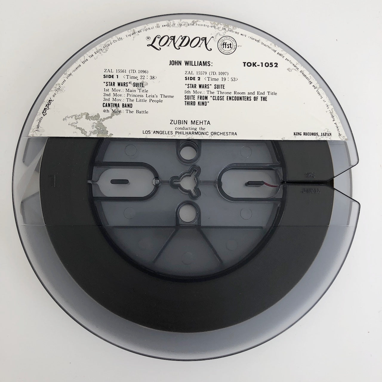 オープンリールテープ ズービン・メータ / ジョン・ウィリアムス:「スター・ウォーズ」組曲 7号 19cm/s (7 1/2IPS) 4トラック 日本製 ライナー(ヨレ、シミ)付
