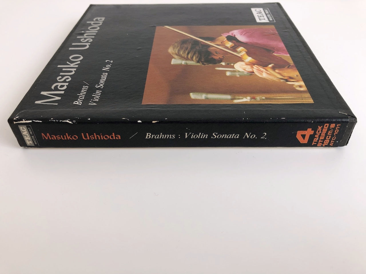 オープンリールテープ 潮田益子 / ブラームス:ヴァイオリン・ソナタ第2番 7号 19cm/s (7 1/2IPS) 4トラック 日本製 ライナー(若干ヨレ)付