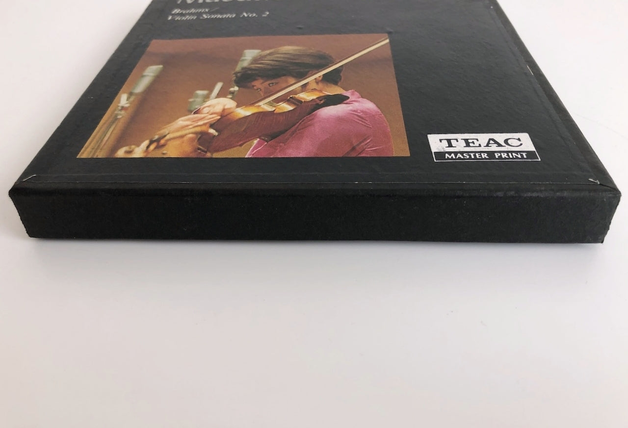 オープンリールテープ 潮田益子 / ブラームス:ヴァイオリン・ソナタ第2番 7号 19cm/s (7 1/2IPS) 4トラック 日本製 ライナー(若干ヨレ)付