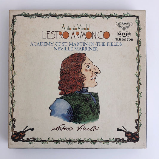 オープンリールテープ ネヴィル・マリナー / ヴィヴァルディ:「調和の幻想」全曲 7号 19cm/s (7 1/2IPS) 4トラック 日本製 ライナー(シミ多め)付