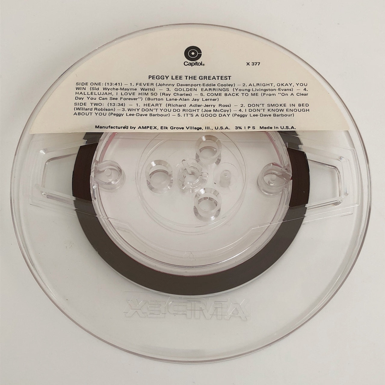 オープンリールテープ PEGGY LEE'S / GREATEST HITS 7号 19cm/s (7 1/2IPS) 4トラック US製