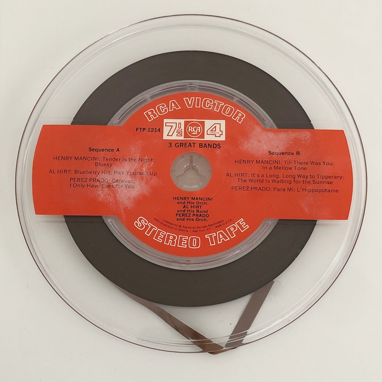 オープンリールテープ HENRY MANCINI、AL HIRT、PEREZ PRADO / 3 GREAT BANDS 7号 19cm/s (7 1/2IPS) 4トラック US製
