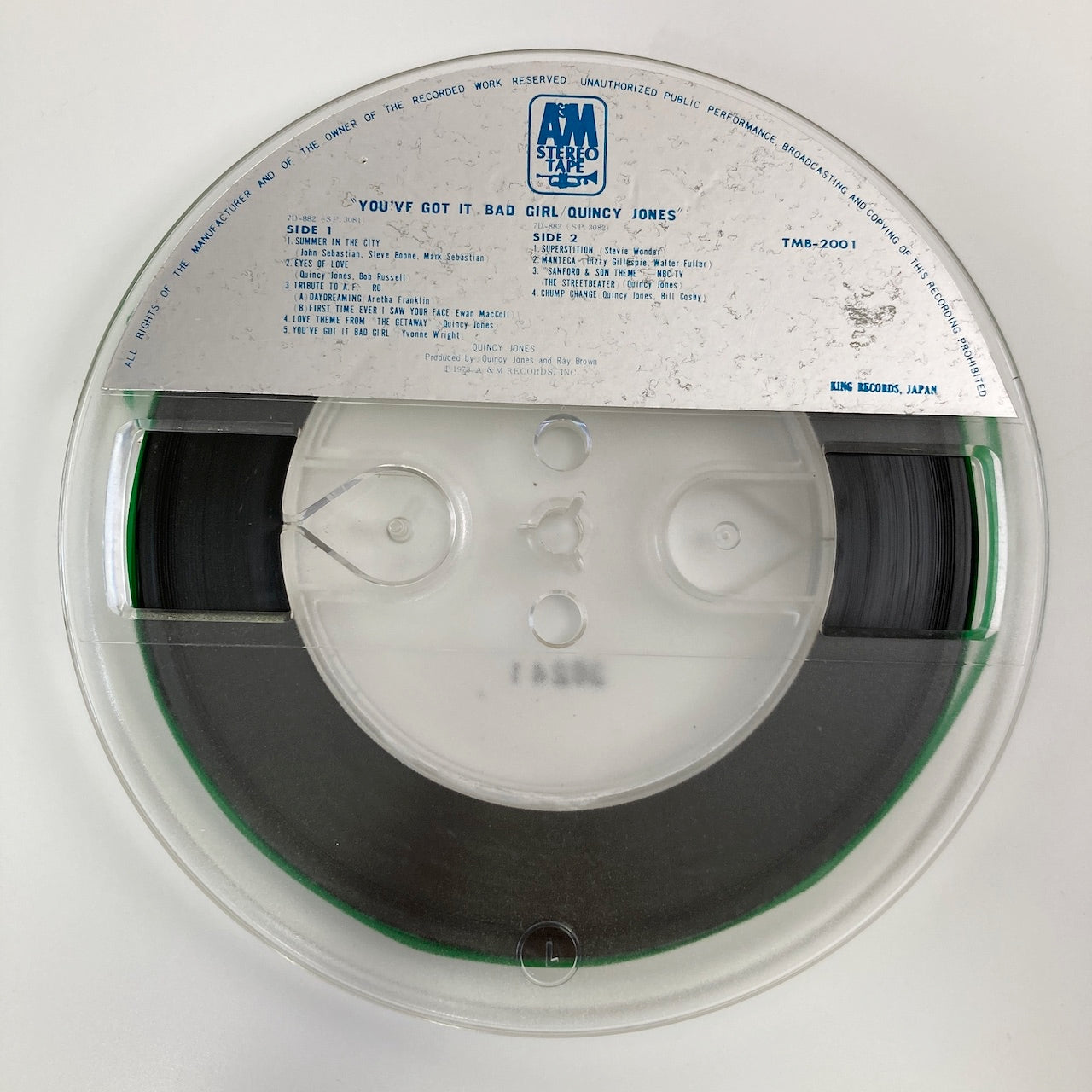 オープンリールテープ/ QUINCY JONES / YOU'VE GOT IT BAD GIRL / 7号 19cm/s (7 1/2IPS) 4トラック 日本盤 ライナー A&M