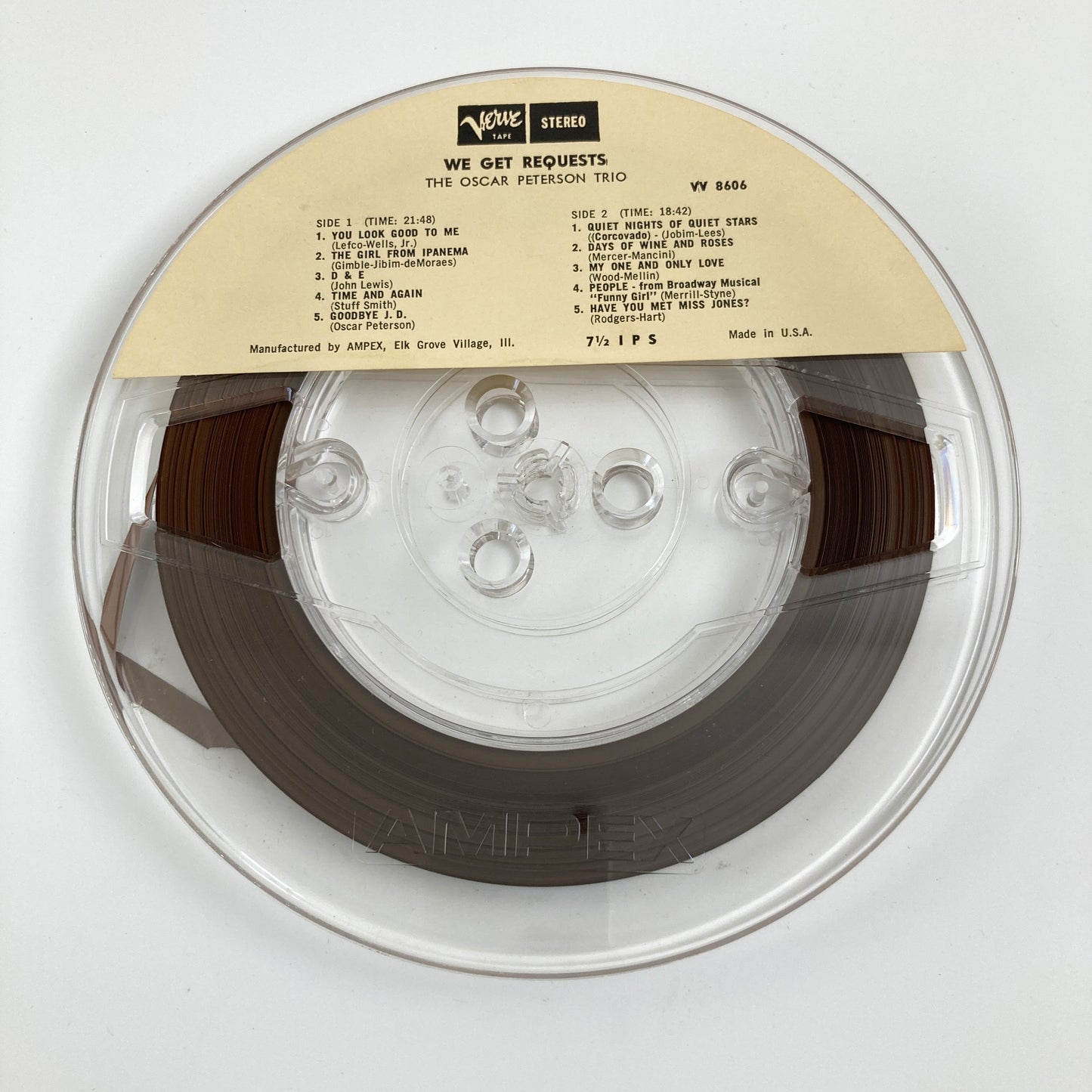 オープンリールテープ/ OSCAR PETERSON TRIO / WE GET REQUESTS / 7号 19cm/s (7 1/2IPS) 4トラック US製 VERVE