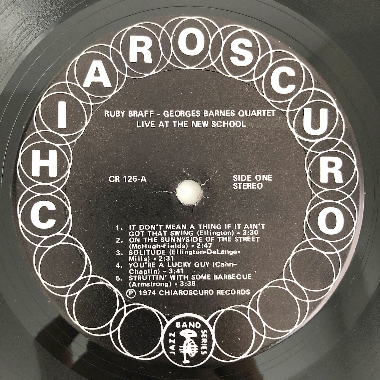 LP/ THE RUBY BRAFF-GEORGE BARNES QUARTET / LIVE AT THE NEW SCHOOL / US盤 CHIAROSCURO CR126