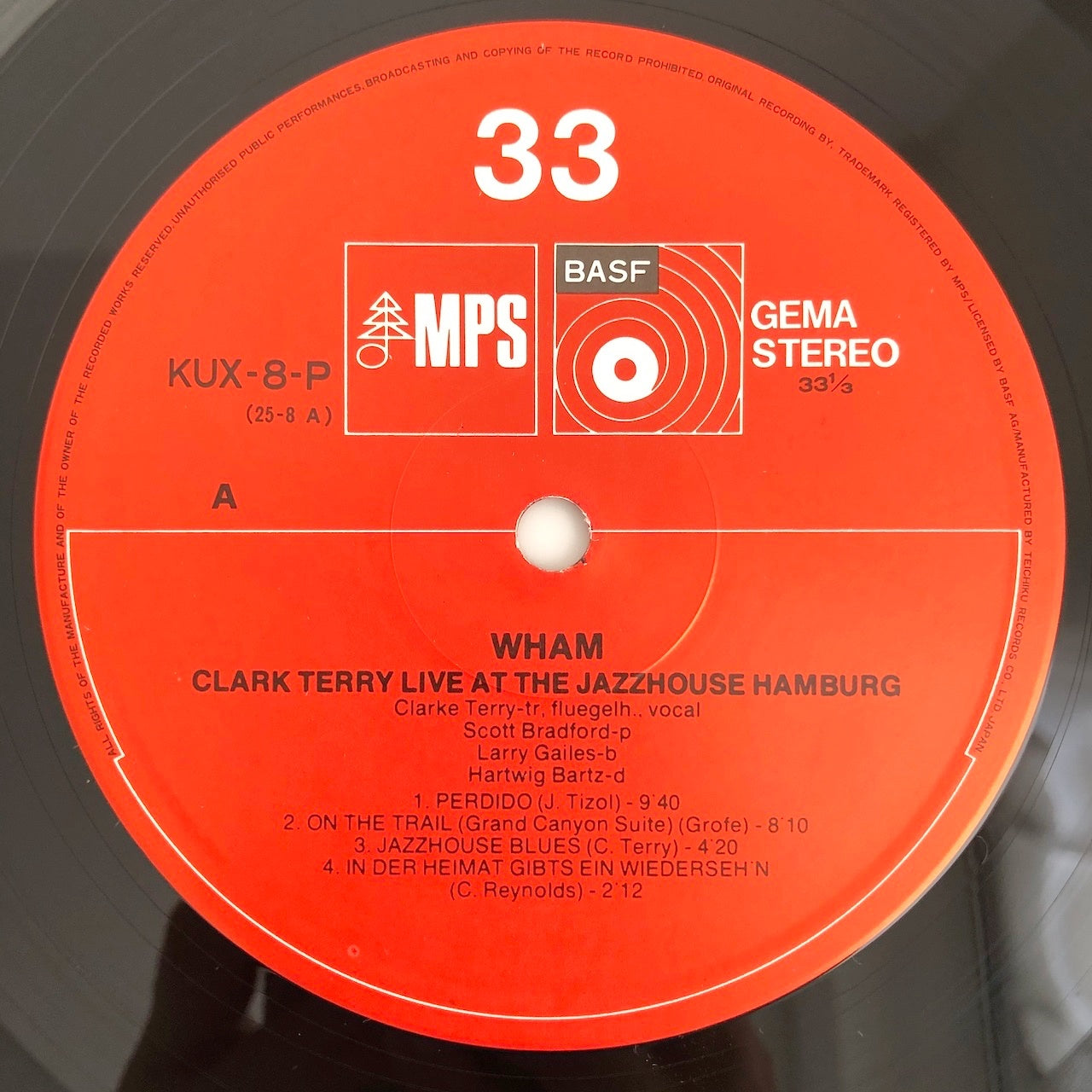 LP/ CLARK TERRY / WHAM / 国内盤 帯・ライナー付き MPS KUX8P