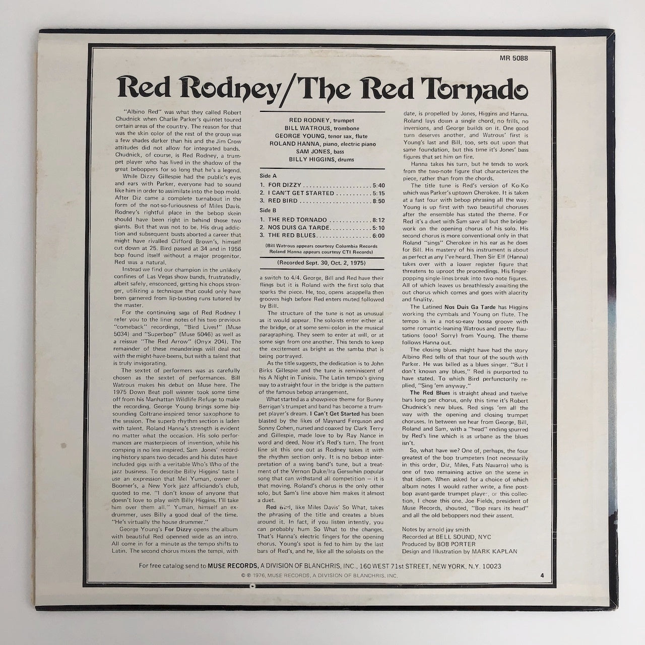 LP/ RED RODNEY / THE RED TORNADO / US盤 MUSE MR5088