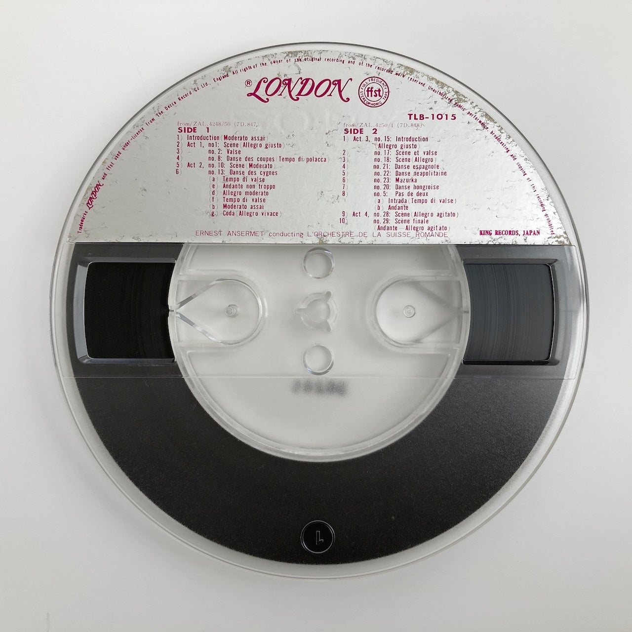 オープンリールテープ / アンセルメ / チャイコフスキー:バレエ音楽「白鳥の湖」ハイライツ / 日本盤 ライナー 7号 19cm/s (7 1/2IPS) 4トラック LONDON