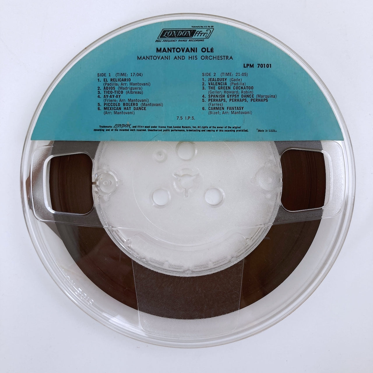 オープンリールテープ MANTOVANI / OLE / US盤 7号 19cm/s (7 1/2IPS) 4トラック LONDON