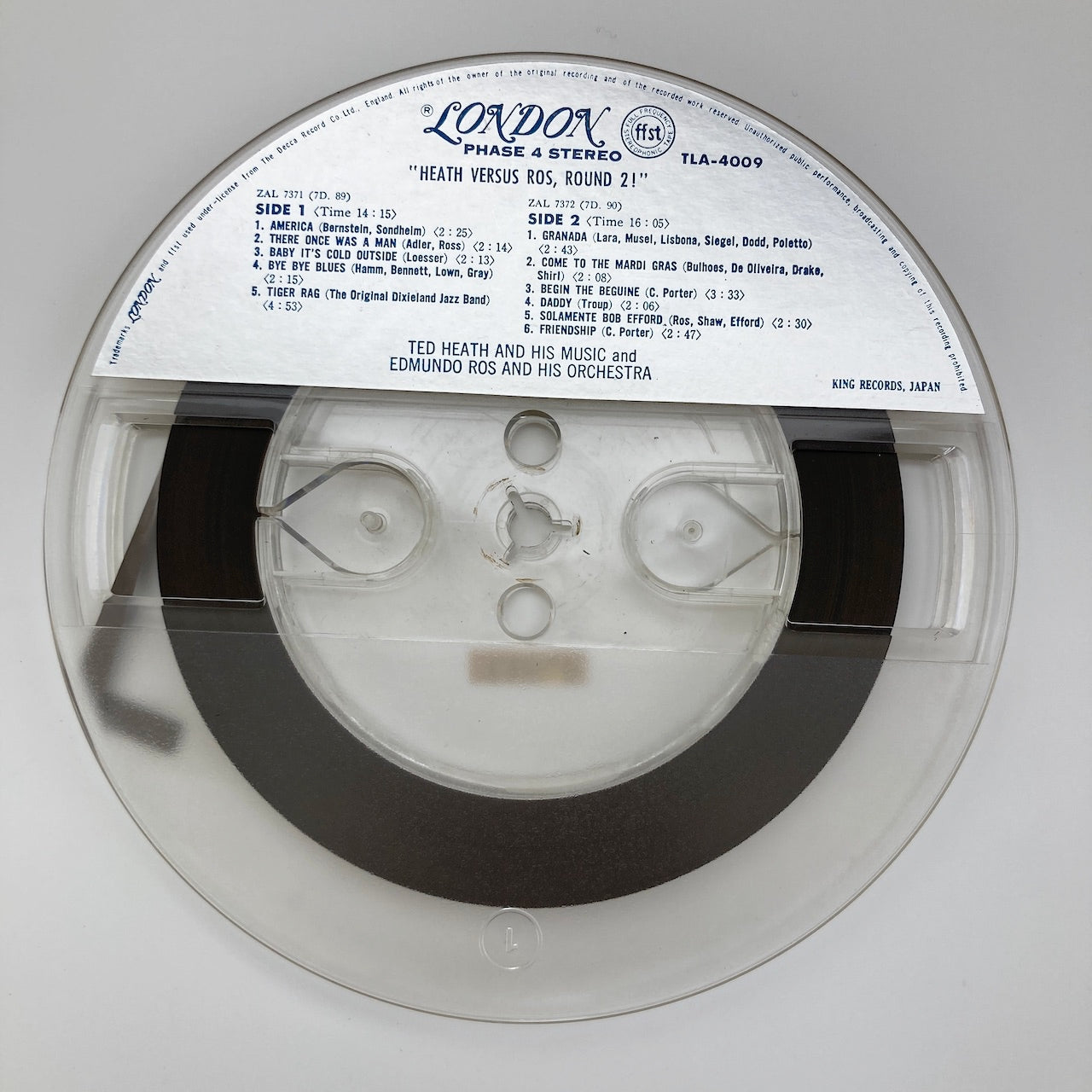 オープンリールテープ TED HEATH / HEATH VS. ROS ROUND 2! / 日本盤 ライナー 7号 19cm/s (7 1/2IPS) 4トラック LONDON