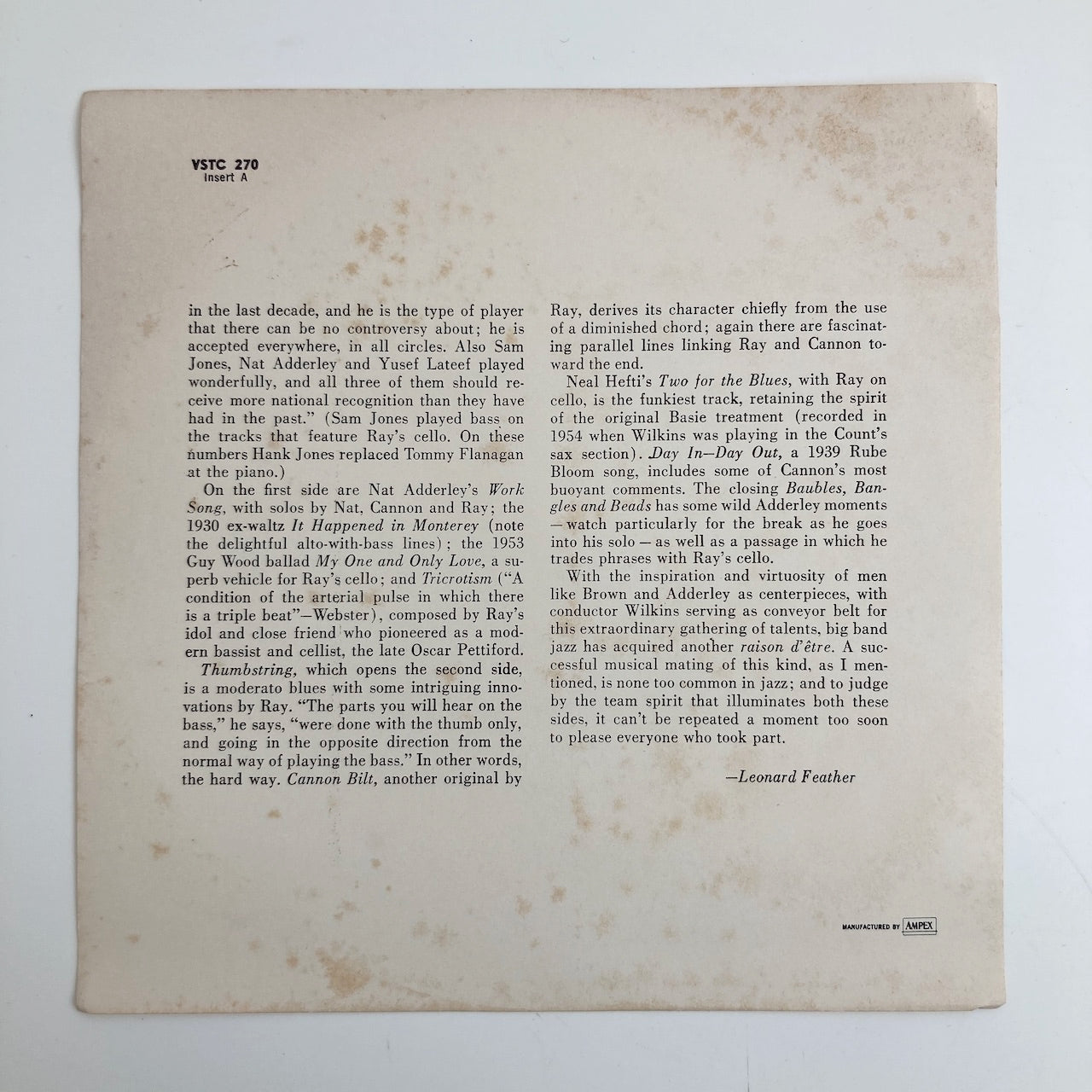 オープンリールテープ RAY BROWN / WITH THE ALL-STAR BIG BAND / 日本盤 インサート 7号 19cm/s (7 1/2IPS) 4トラック VERVE