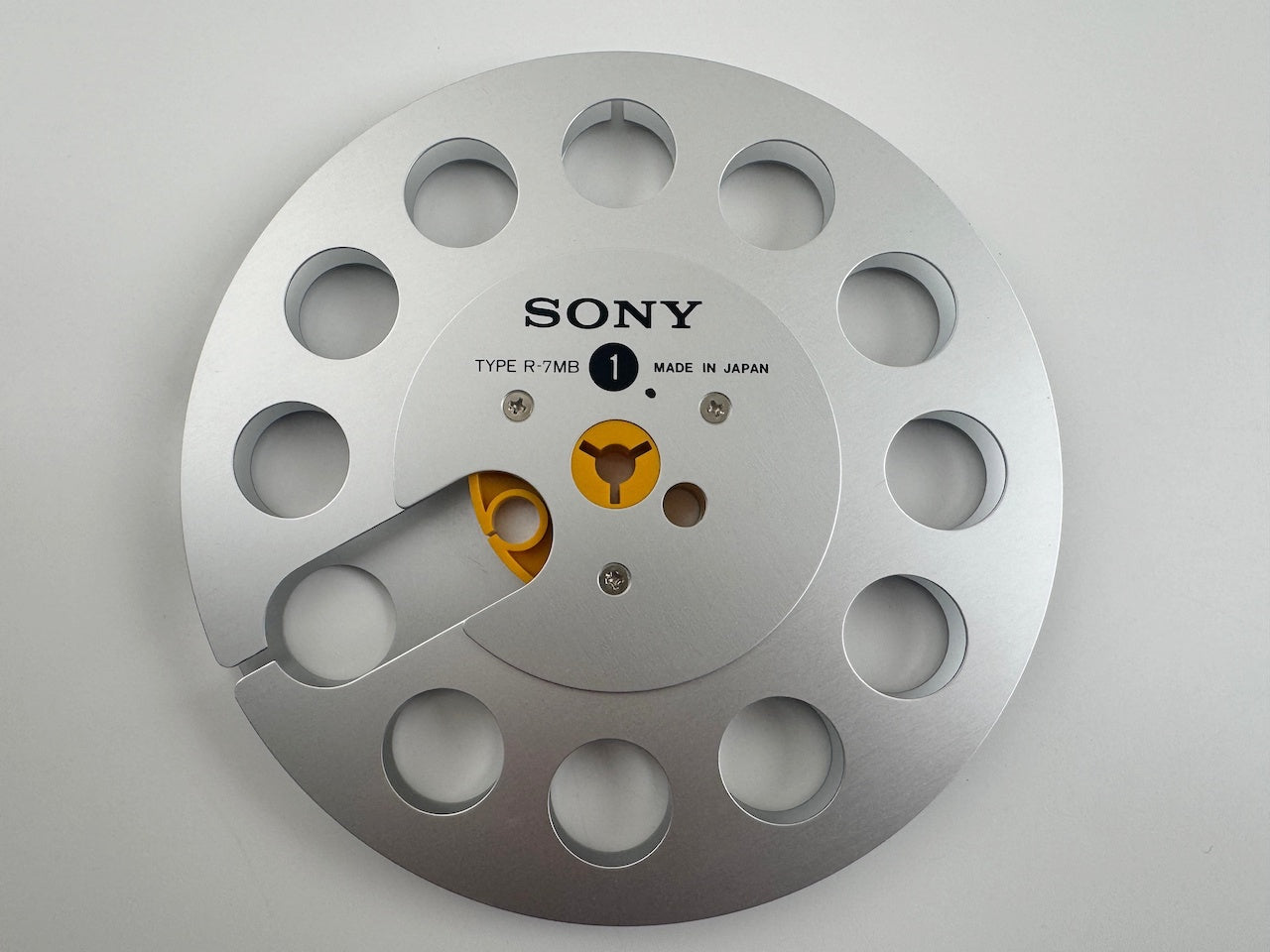 オープンリール 7号 SONY R-7MB シルバー メタルリール 空リール 元箱付き