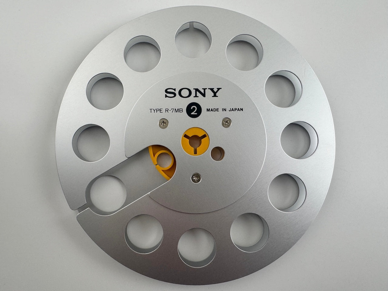 オープンリール 7号 SONY R-7MB シルバー メタルリール 空リール 元箱付き