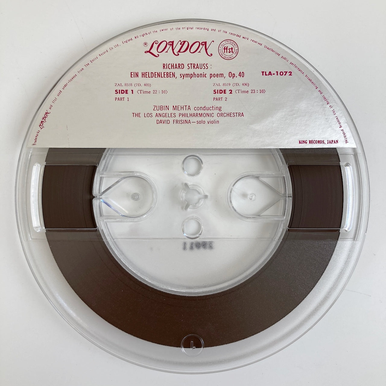 オープンリールテープ/ ズービン・メータ / R.シュトラウス:交響詩「英雄の生涯」 / 日本盤 ライナー 7号 19cm/s (7 1/2IPS) 4トラック LONDON